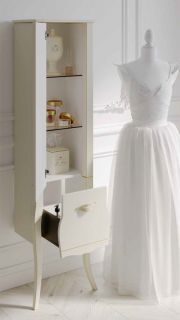 Пенал напольный Clarberg Borgia BOR0548BG 48x182см слоновая кость/патина золото